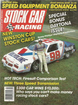 STOCK CAR RACING 1986 APR - Bodine, McCoun, Daytona Issue, Winston Cup Stock